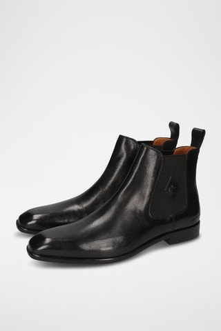 Leren Chelsea enkellaarzen Elyas- Zwart