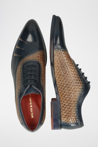 Leren Brogues Toni- Marineblauw