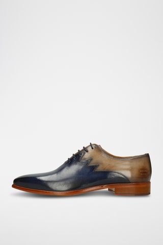 Brogues van gelakt splitleer Lewis- Marineblauw