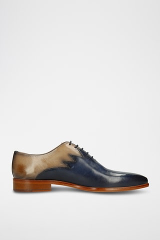 Brogues van gelakt splitleer Lewis- Marineblauw