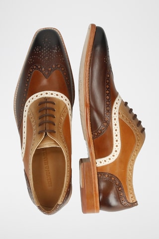 Leren Brogues Leonardo Bruin