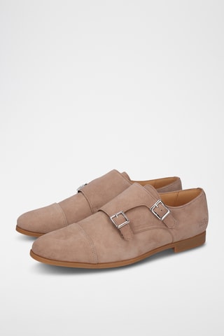 Nubuck Derby’s met Gesp Corentin 2 - Beige