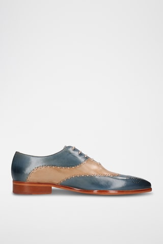 Leren Brogues Lance 41- Marineblauw