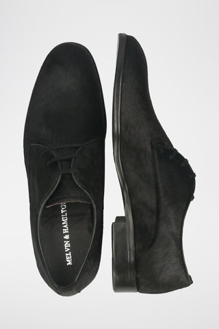 Derbys en fourrure de cuir Primo 1 - Noir