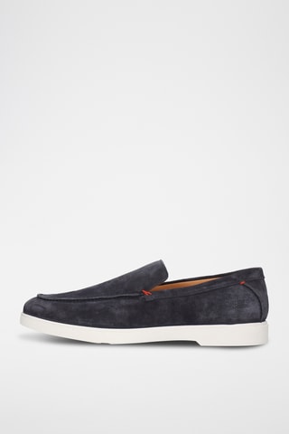 Nubuck Mocassins Drake 2- Marineblauw
