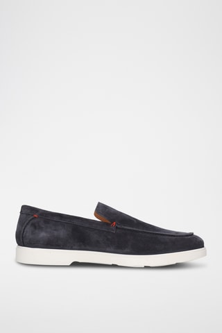 Nubuck Mocassins Drake 2- Marineblauw