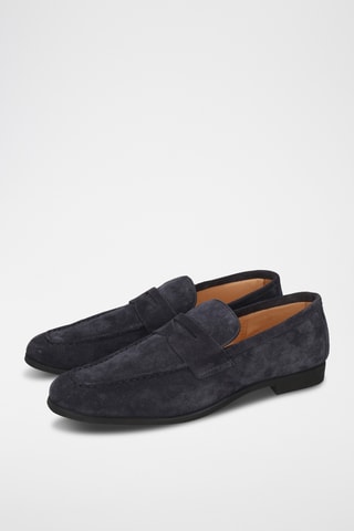 Mocassins van nubuck Corentin Marineblauw