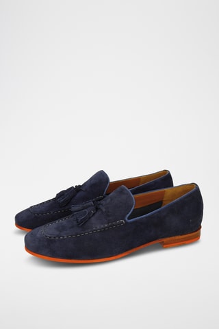 Nubuck Mocassins Clive 20- Marineblauw