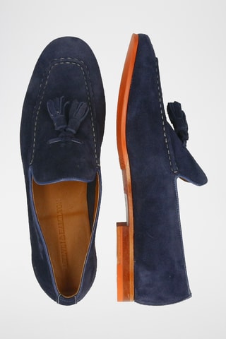 Nubuck Mocassins Clive 20- Marineblauw