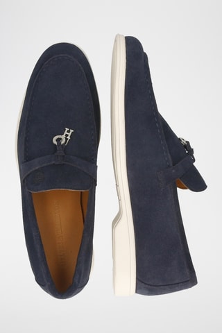 Mocassins van nubuck Earl Marineblauw