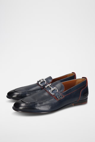 Leren mocassins Santo Marineblauw