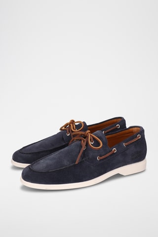 Nubuck bootschoenen Earl- Marineblauw
