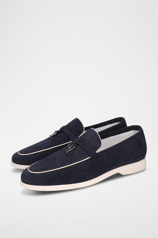 Nubuck Mocassins - Marineblauw