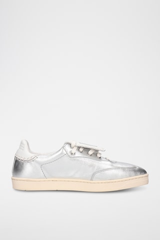 Leren Sneakers Milani- Zilverkleurig