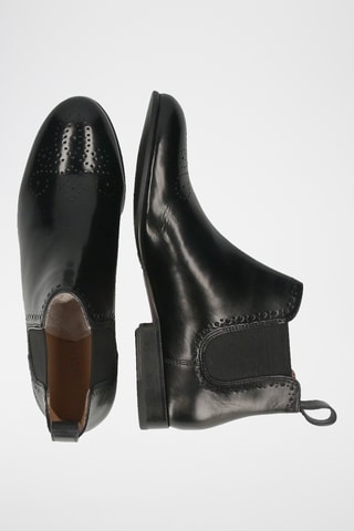 Leren Chelsea Enkellaarzen Sally- Zwart