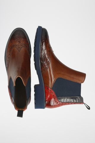 Leren Chelsea enkellaarzen Selina- Bruin