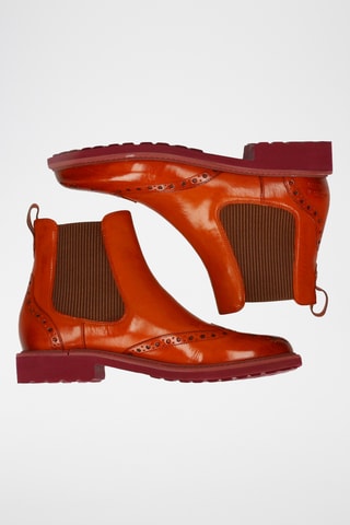 Lakleren Chelsea enkellaarzen Selina- Bordeauxrood