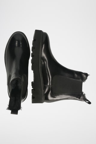 Chelsea enkellaarzen van leer Leonie- Zwart