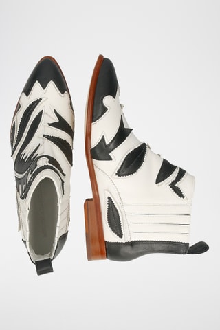 Nappaleren Chelsea enkellaarzen Jessy- Wit en Zwart