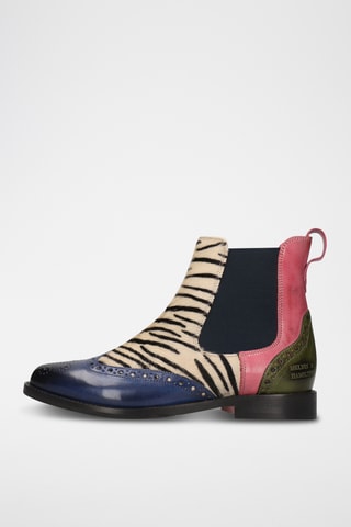 Splitleren Chelsea enkellaarzen Selina- Donkerblauw