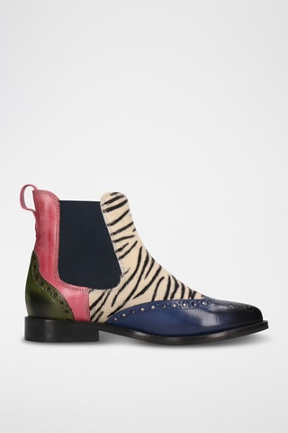 Splitleren Chelsea enkellaarzen Selina- Donkerblauw