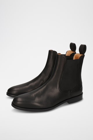 Leren Chelsea Enkellaarzen Susan- Zwart