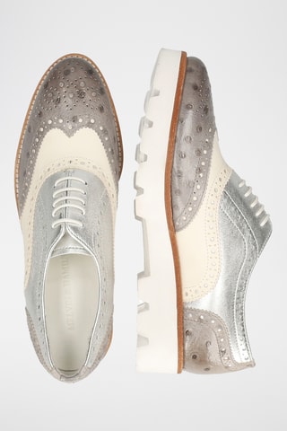 Leren Brogues Molly- Taupe
