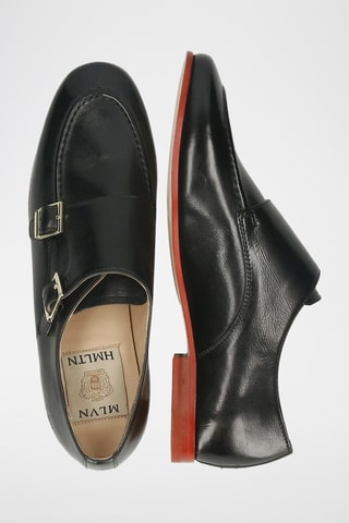 Leren Derby's met gesp Scarlett 68- Zwart