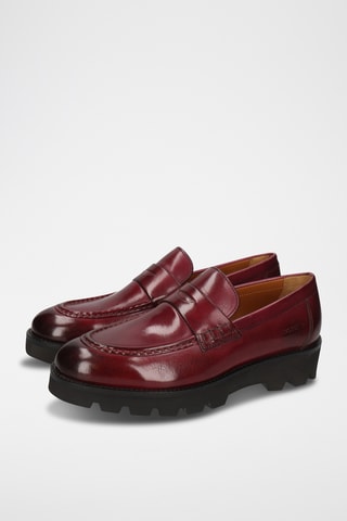 Leren Mocassins Jade 6- Bordeauxrood
