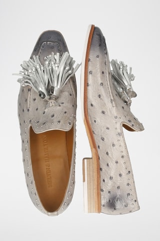 Leren mocassins Emma- Grijs