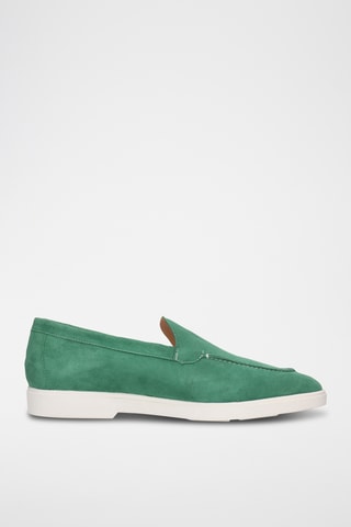 Nubuck Mocassins Filippa- Donkergroen