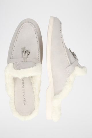 Gevoerde Clogs van nubuck Adley- Wit