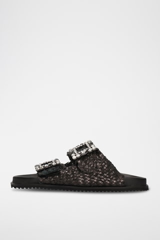 Leren Muiltjes Eve 1- Zwart