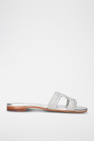 Schapenleren Muiltjes Hanna- Zilverkleurig