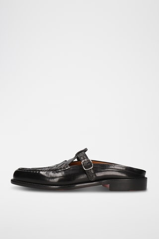 Leren Muiltjes Gianna 7- Zwart