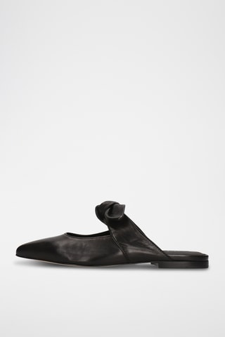 Schapenleren Muiltjes Alora 8- Zwart