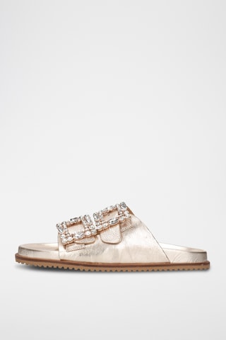 Leren Muiltjes Eve- Goudkleurig