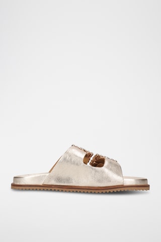 Leren Muiltjes Eve- Goudkleurig