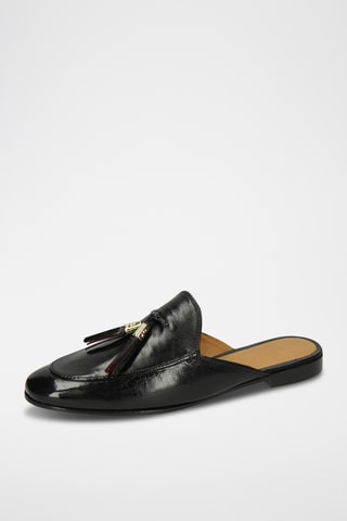 Leren muiltjes Scarlett Zwart