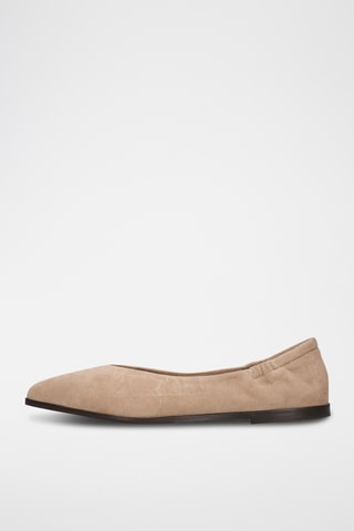 Ballerina's van nubuck lamsleer Alora- Taupe