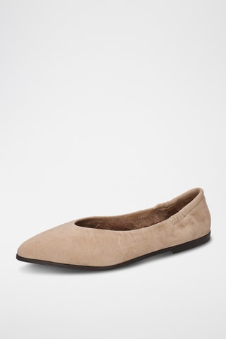 Ballerina's van nubuck lamsleer Alora- Taupe