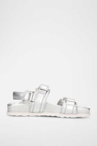Schaapsleren Sandalen Alora- Zilverkleurig
