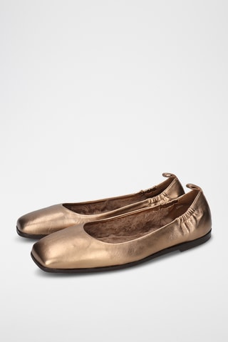 Gevoerde Schaapsleren Ballerina’s Livia - Goudkleurig