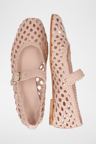 Leren Ballerina's Bexley- Roze