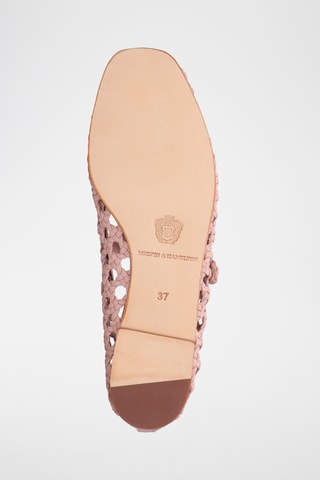 Leren Ballerina's Bexley- Roze