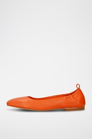 Leren Ballerina's Livia 3- Oranje