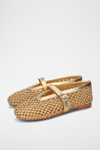 Leren Mary Janes Alivia 1- Goudkleurig