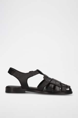 Leren Sandalen Alma- Zwart