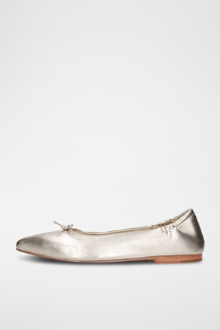 Leren Ballerina's Alora- Goudkleurig