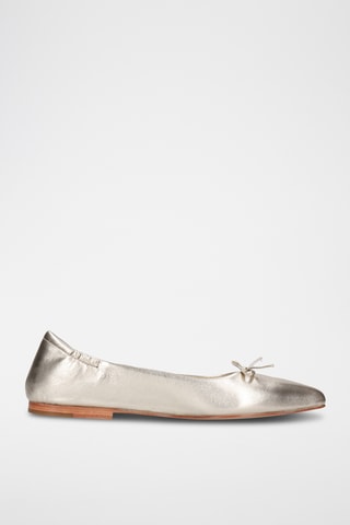 Leren Ballerina's Alora- Goudkleurig